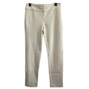 Peck & Peck Ivory Stretch Pants With Side Zip Size 4 Stretchy Everyday Wear